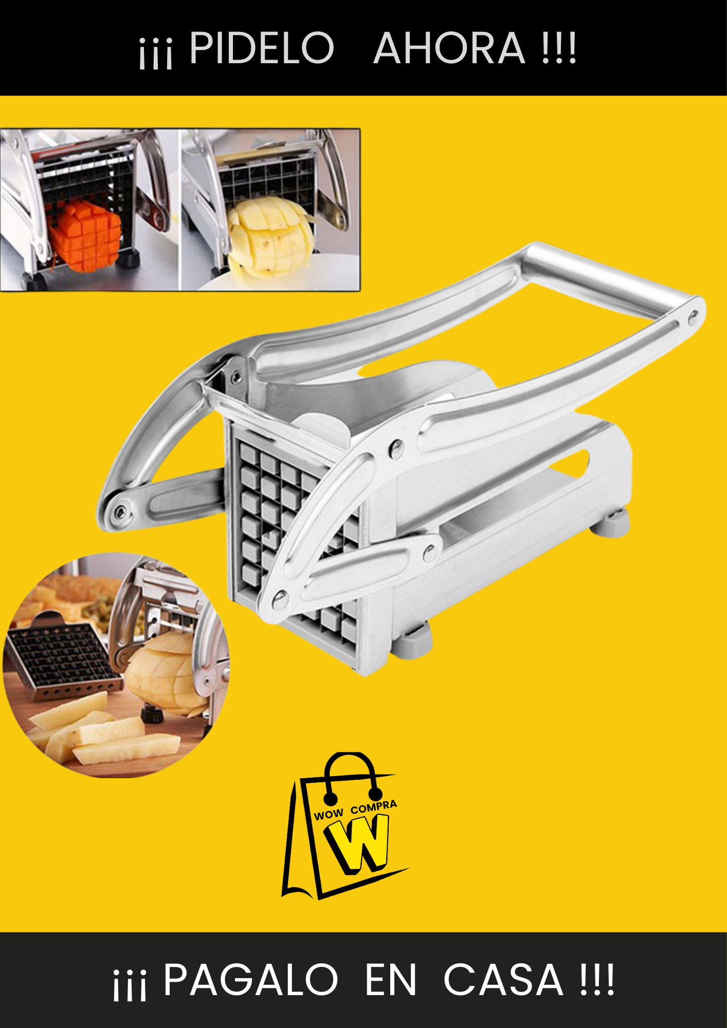 CutMaster™ - Picador y Cortador de Papas